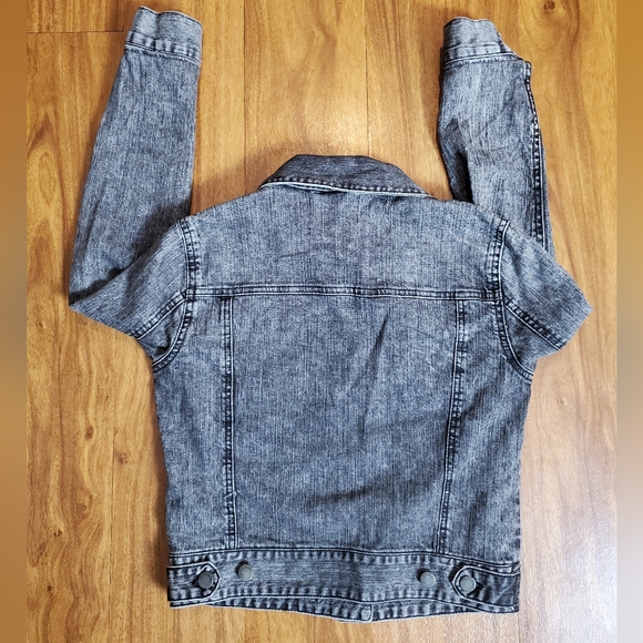 Life In Progress Denim Jean Black Jacket Womans Small - Picture 4 of 8